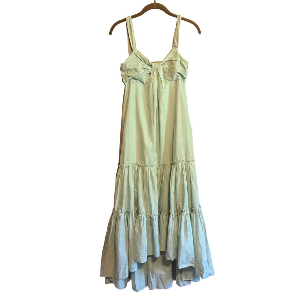 VENUS Light Green Tiered Maxi Dress
